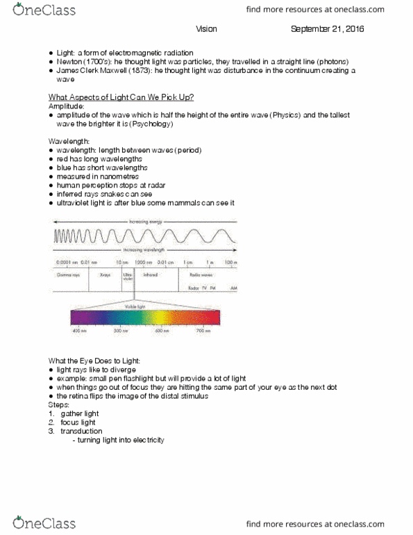 PSYC 2390 Lecture Notes - Lecture 2: Excimer Laser, James Clerk Maxwell, Corneal Transplantation thumbnail