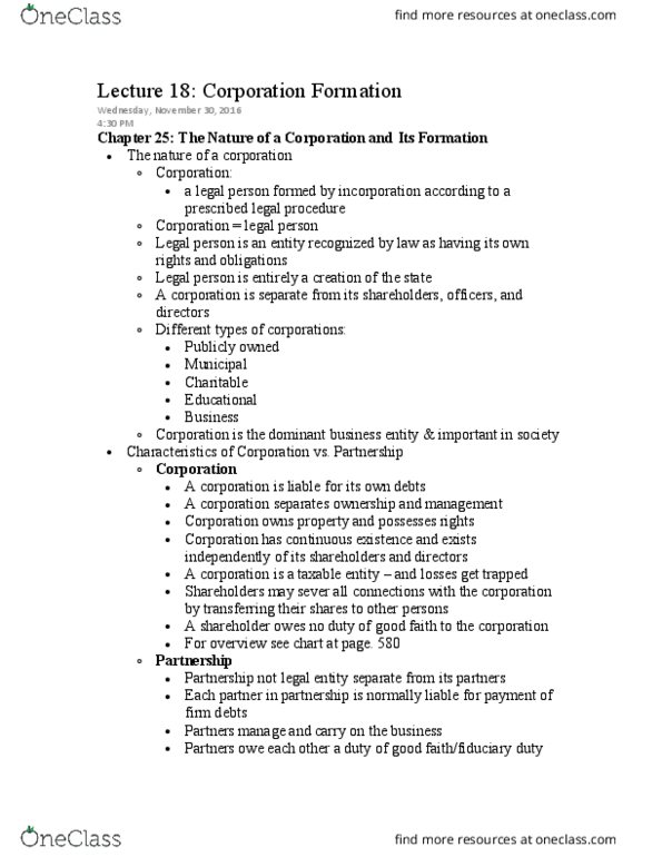 BU231 Lecture Notes - Lecture 18: Legal Personality, Sole Proprietorship, Letters Patent thumbnail