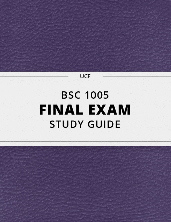 [BSC 1005] - Final Exam Guide - Ultimate 24 Pages Long Study Guide ...