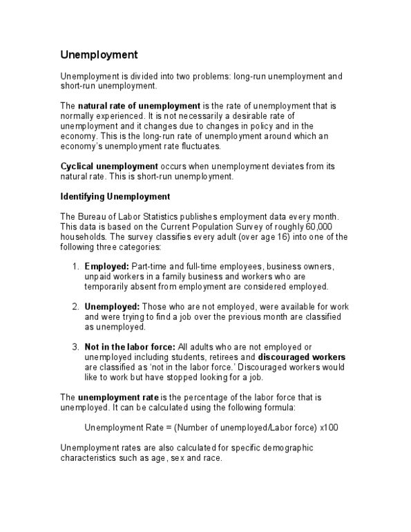 Textbook Guide Economics: Frictional Unemployment, Current Population Survey (Us), Structural Unemployment thumbnail
