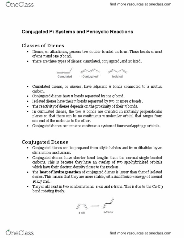 CHM138H1 Chapter all: Conjugated Pi Systems and Pericyclic Reactions thumbnail