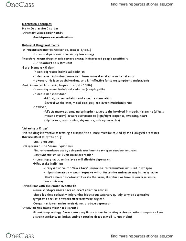 PSYC 1000 Lecture Notes - Lecture 24: Imipramine, Xerostomia, Street Light thumbnail