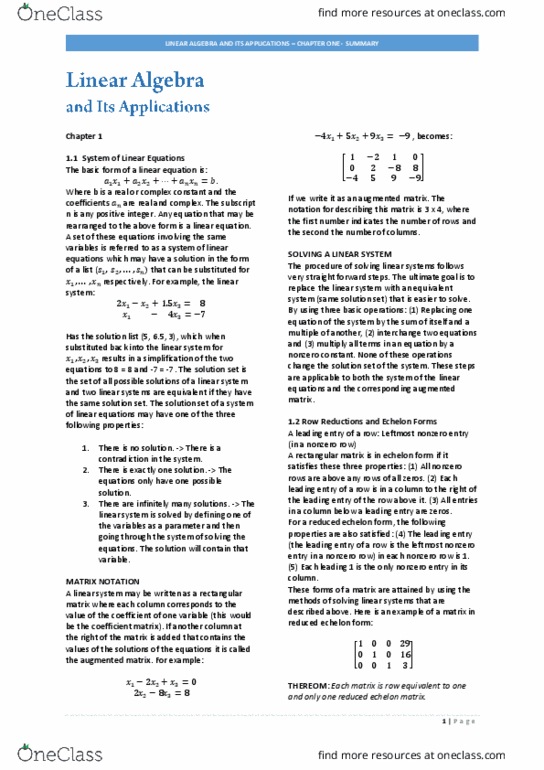 Textbook Guide Mathematics: Linear Algebra And Its Applications, Indexed Family, Lincoln Near-Earth Asteroid Research thumbnail