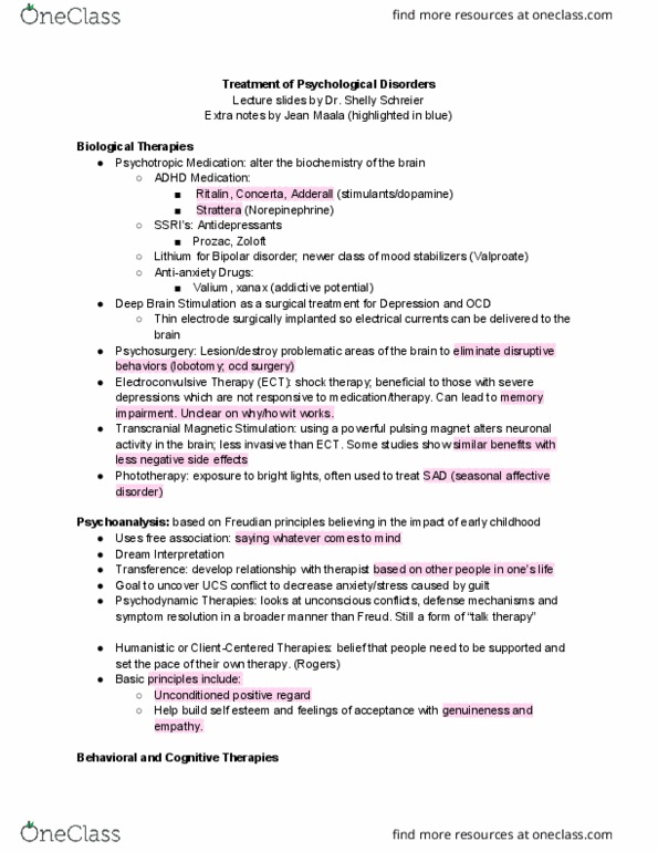 PSYCH 111 Lecture Notes - Lecture 16: Psychosurgery, Diazepam, Identified Patient thumbnail