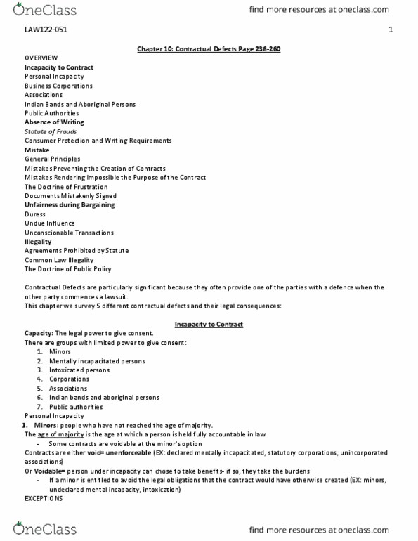 LAW 122 Lecture 9: LAW122 Week 9 Ch10-12 thumbnail