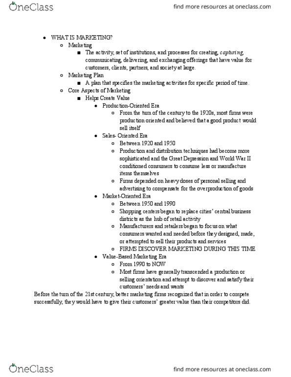 AC 114 Chapter 1: Overview of Marketing thumbnail