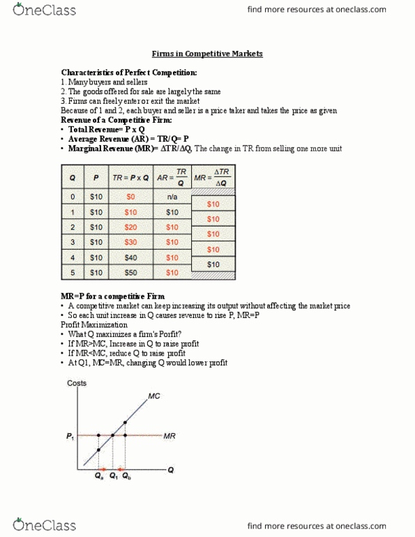 ECO101H1 Lecture 6: Firms in Competitive Markets thumbnail
