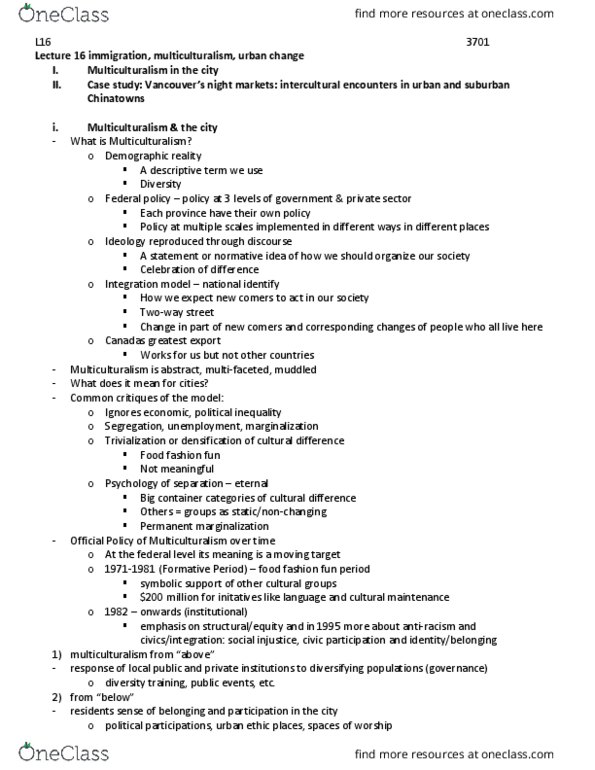 GEOG 3701 Lecture Notes - Lecture 16: Critical Infrastructure, Making Money, Ash Amin thumbnail