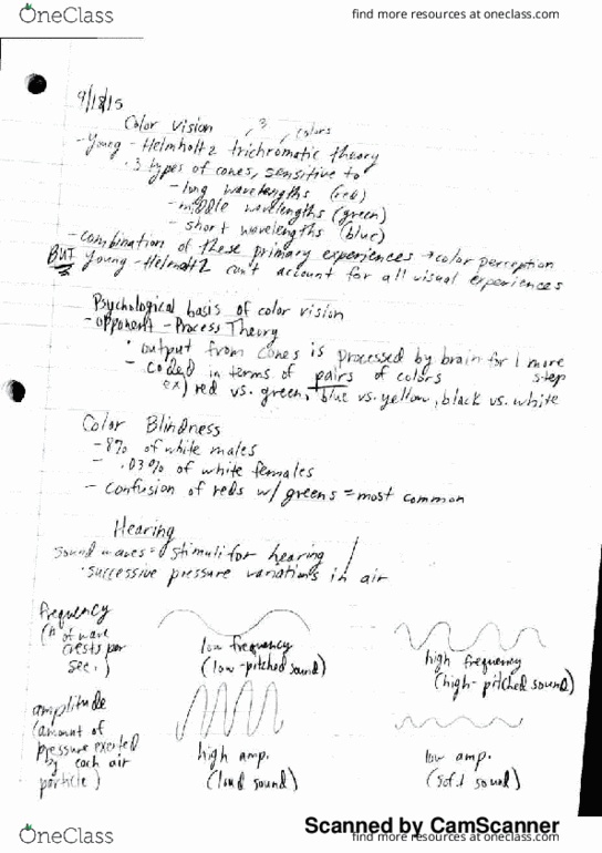 PSYC 395 Lecture 8: Psych 110 Notes 9/18/15 thumbnail