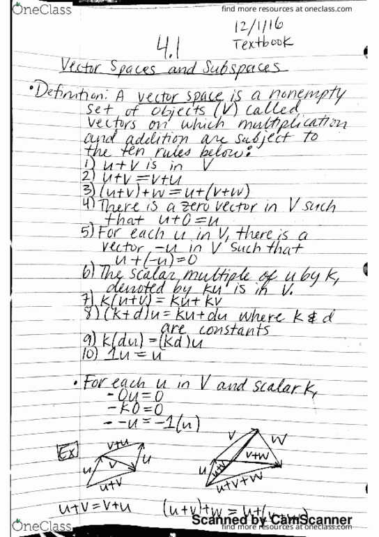 AMS 10 Chapter 4.1: Vector Spaces and Subspaces thumbnail