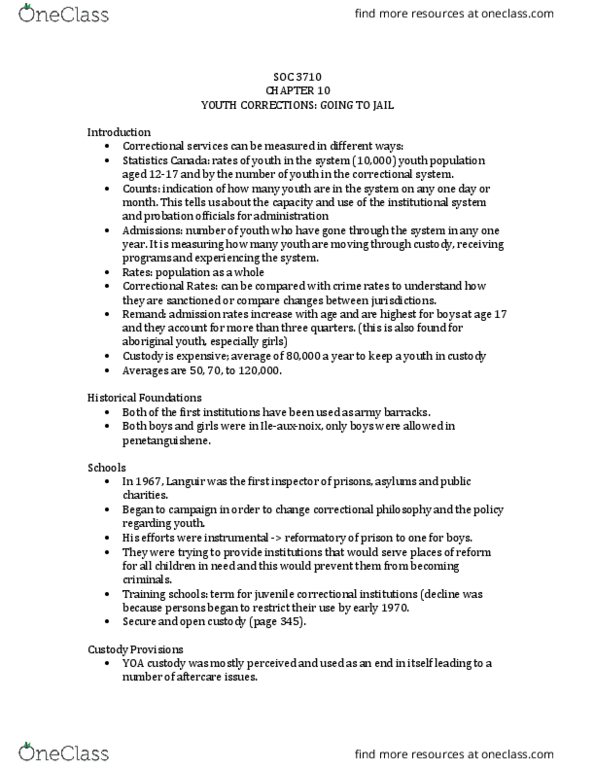 SOC 3710 Chapter Notes - Chapter 10: Multisystemic Therapy, Learning Disability, Emerging Adulthood And Early Adulthood thumbnail