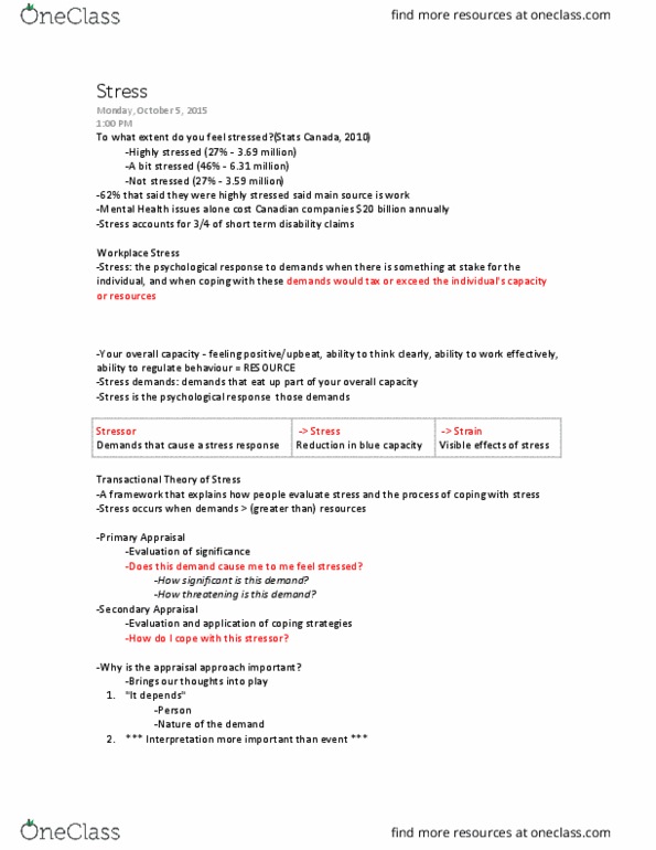 ADM 2336 Lecture Notes - Lecture 5: List Of Knot Terminology, Type A And Type B Personality Theory, Main Source thumbnail