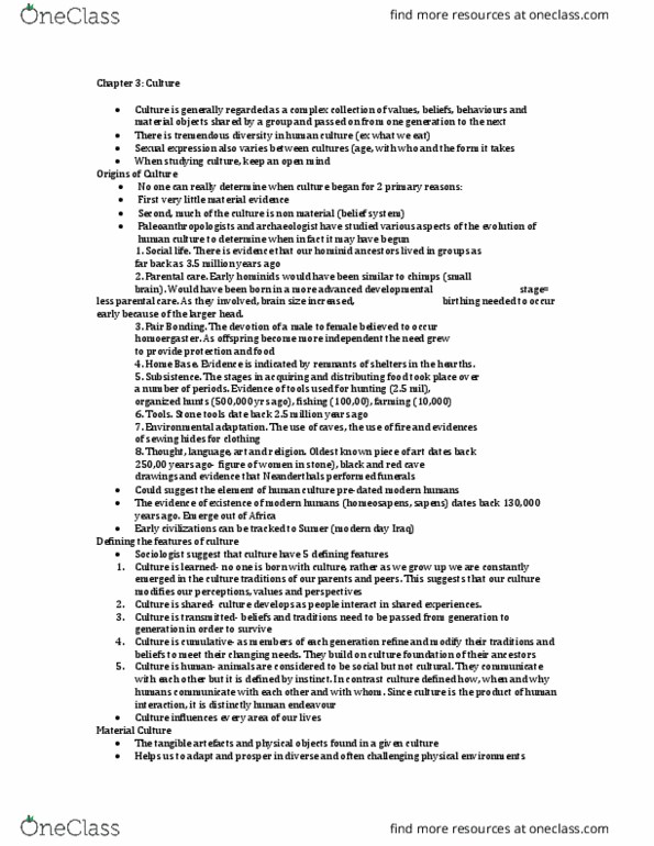 SOCIOL 2C06 Lecture Notes - Lecture 3: Paralanguage, Linguistic Determinism, Culture Change thumbnail