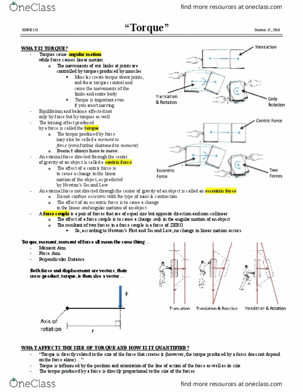 KNPE 153 Lecture Notes - Lecture 7: Newton Metre, Stapler, Strength Training thumbnail