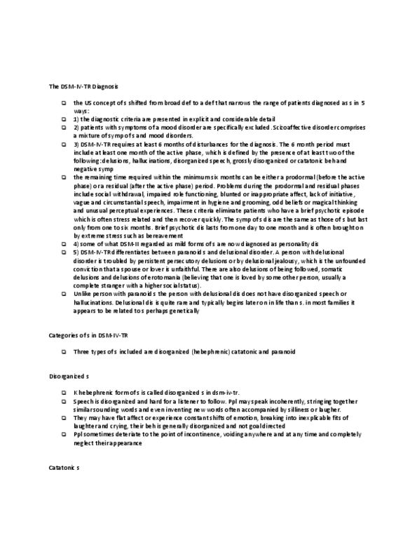 BIOL 2P92 Lecture Notes - Grandiose Delusions, Dementia, Cluster Analysis thumbnail