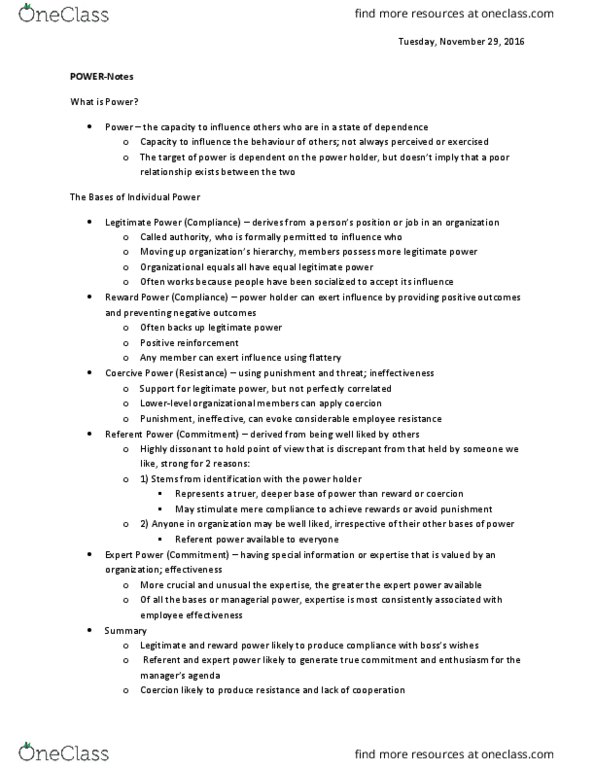 COMMERCE 1BA3 Chapter Notes - Chapter 12: Scapegoating, Reinforcement, Centrality thumbnail