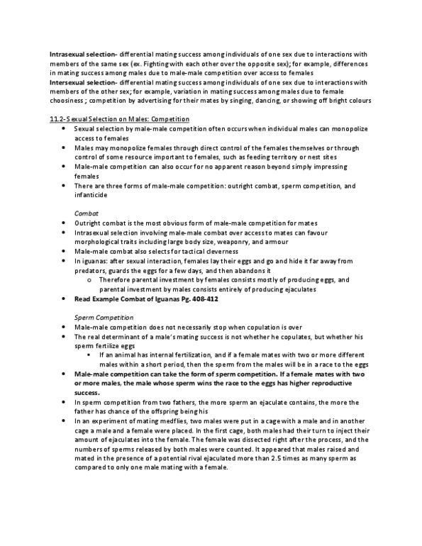 BIOL 2P92 Lecture Notes - Ceratitis Capitata, Mating Plug, Internal Fertilization thumbnail