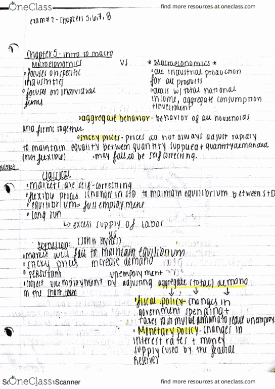 ECON 100 Chapter 5: Intro to Macroeconomics thumbnail