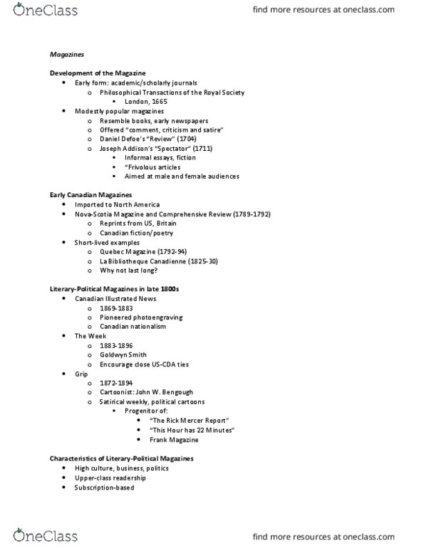 Media, Information and Technoculture 2000F/G Lecture 8: Lecture 8 Notes thumbnail