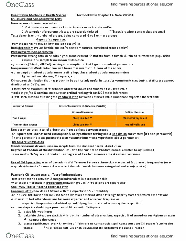 HSS 2381 Chapter Notes - Chapter 17: Test Statistic, Alternative Hypothesis, Heparin thumbnail