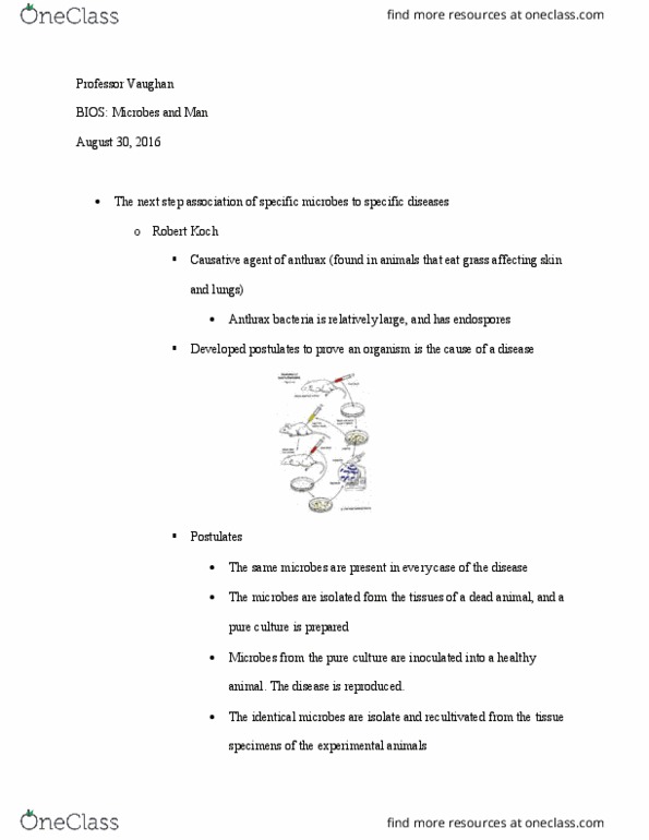 BIOS10115 Lecture Notes - Lecture 2: Tsetse Fly, Yellow Fever, Cell Membrane thumbnail