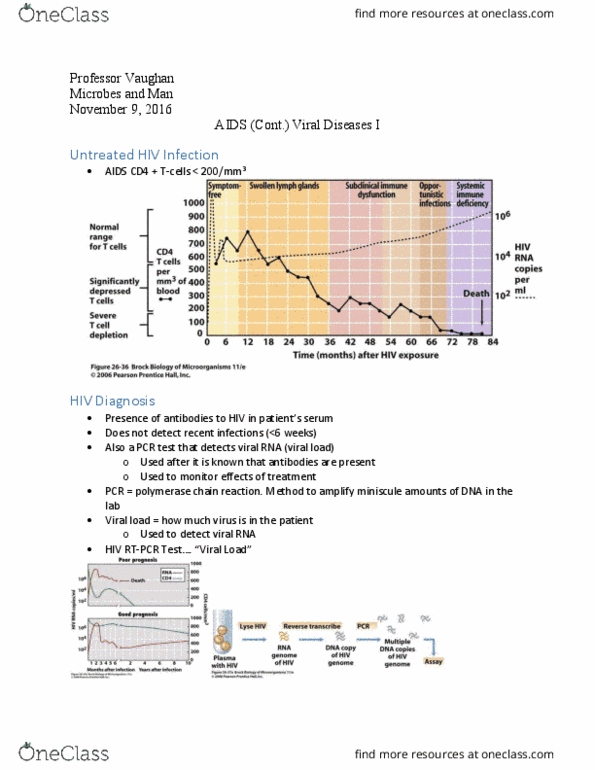 BIOS10115 Lecture Notes - Lecture 17: Aids, Hiv-1 Protease, Viral Load thumbnail