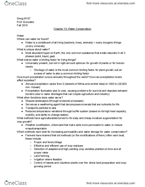 GEOG M107 Chapter 13: Soil & Water Conservation Textbook: Chapter 13 thumbnail