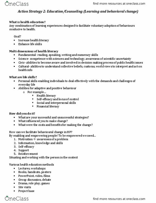 HLSC 3P50 Lecture Notes - Lecture 7: Numeracy, Financial Literacy, Motivational Interviewing thumbnail