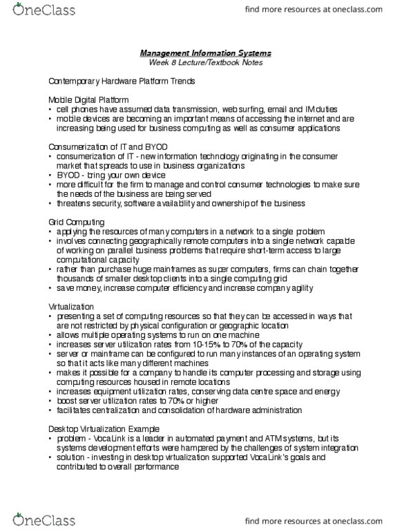 ITM 102 Lecture Notes - Lecture 8: Desktop Virtualization, Virtual Desktop, Vocalink thumbnail