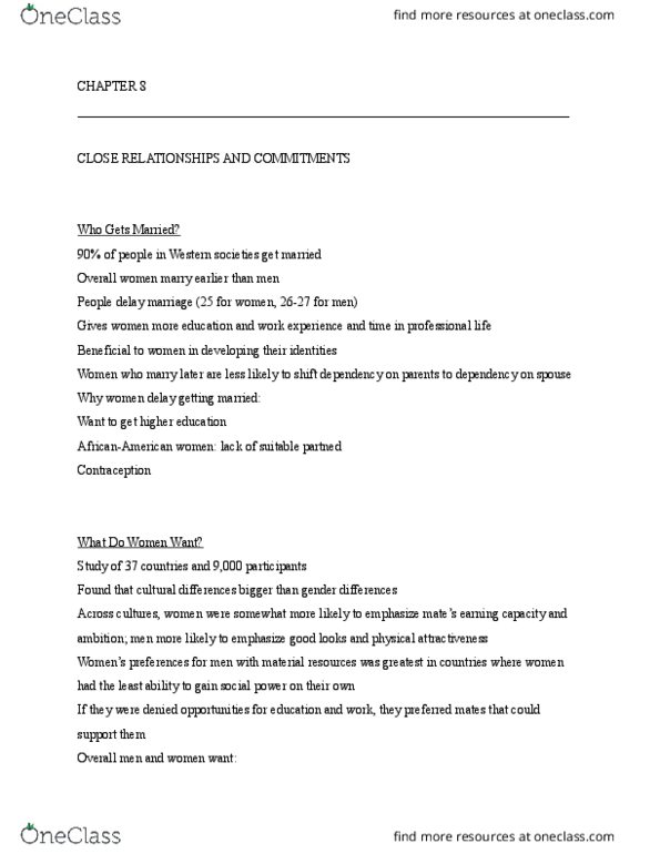 WMNST 325 Lecture Notes - Lecture 8: Household Division, Physical Attractiveness, Decision-Making thumbnail