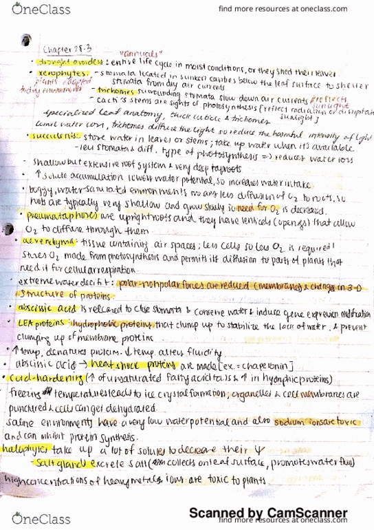 BIOL 21 Chapter 28: Key Digestive Hormones and Plant Adaptations for Water/Salt Balance thumbnail