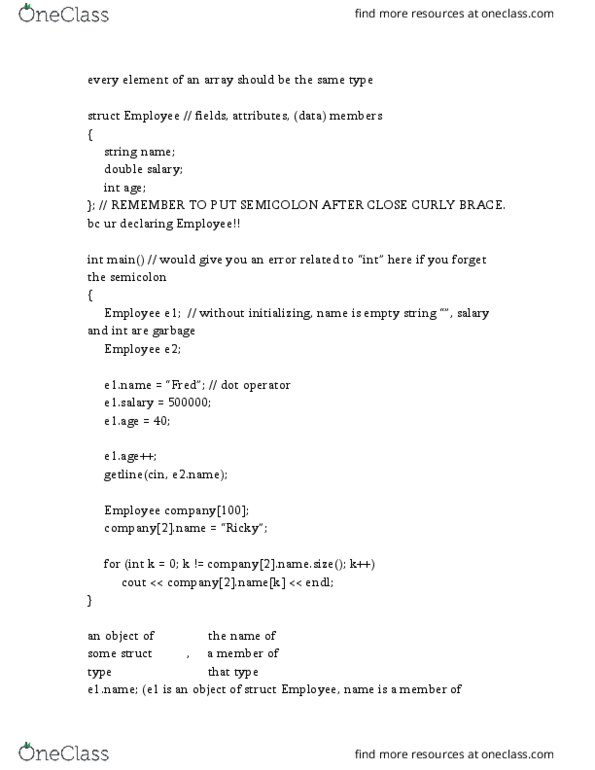 COM SCI 31 Lecture Notes - Lecture 16: Bracket, Empty String, Semicolon thumbnail