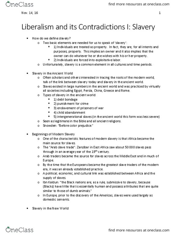 HREQ 2010 Lecture Notes - Lecture 8: Arab Slave Trade, Atlantic Slave Trade, Child Abandonment thumbnail