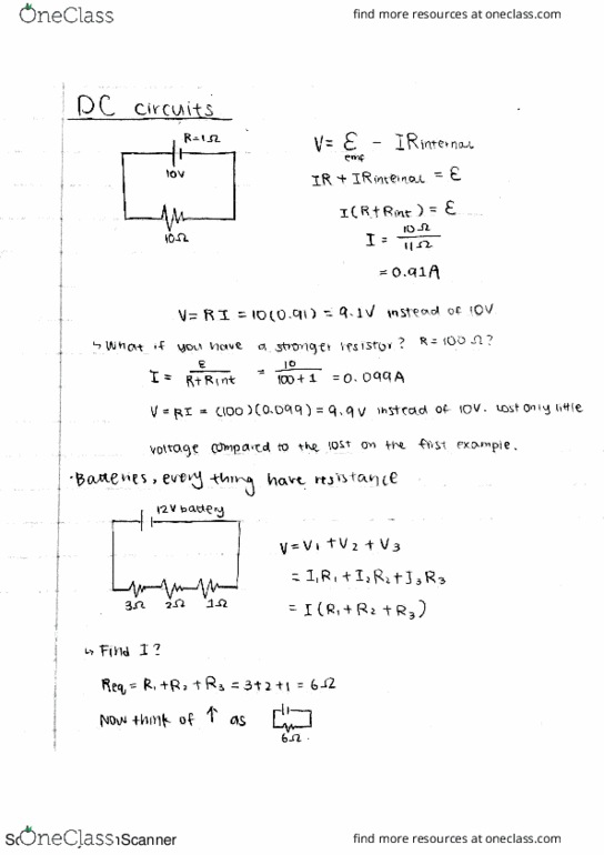 PHYSICS 10 Lecture 16: Physics 10- DC circuits thumbnail