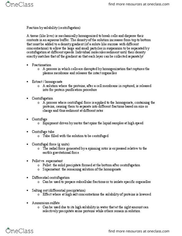 MBB 222 Lecture Notes - Lecture 7: Carboxymethyl Cellulose, Affinity Chromatography, Column Chromatography thumbnail