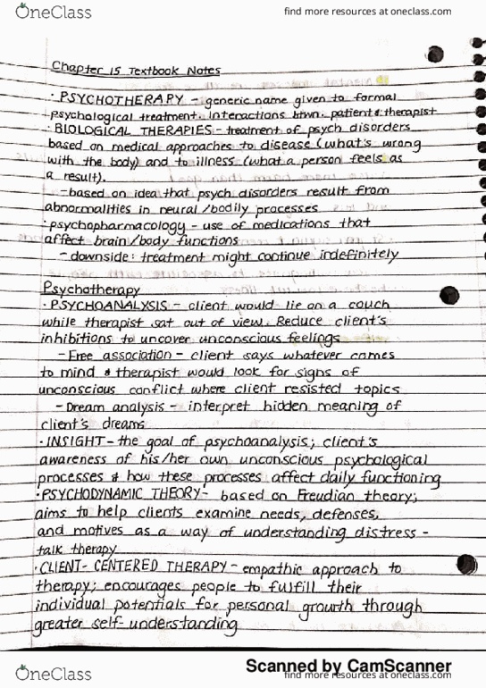 PSY-0001 Chapter 15: Chapter 15 Textbook Notes thumbnail