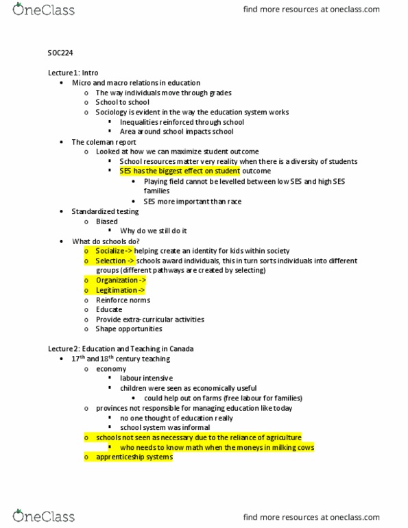 SOC224H5 Lecture 1: SOC224 - before midterm thumbnail