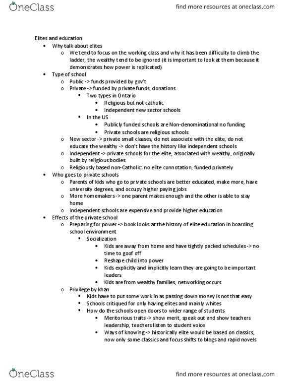 SOC224H5 Lecture Notes - Lecture 7: Implicit Learning, New Institutionalism, Credentialism And Educational Inflation thumbnail