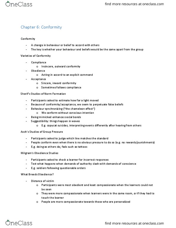 PSYC 241 Chapter Notes - Chapter 6: Chameleon, Suggestibility thumbnail