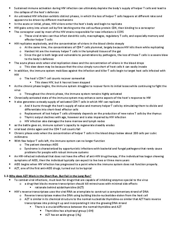 BIOC31H3 Lecture Notes - Azide, Reverse Transcriptase, Mutation Rate thumbnail