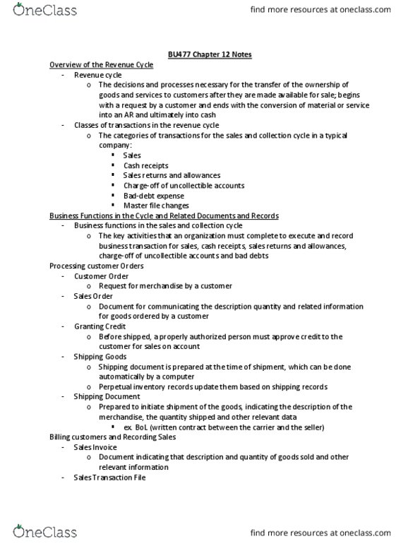 BU477 Chapter Notes - Chapter 12: Audit Risk, Credit Risk, Computer File thumbnail