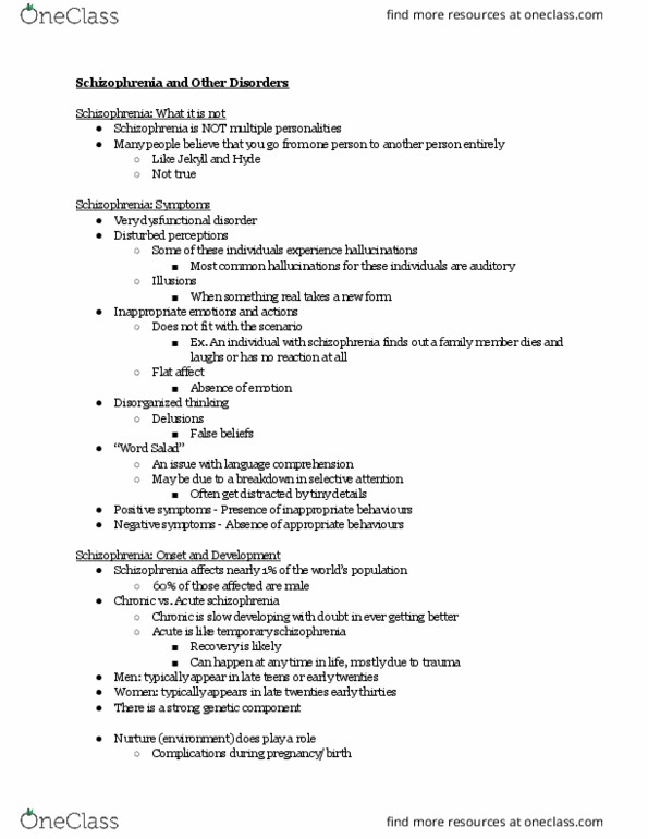 PSY 100 Lecture Notes - Lecture 42: Narcissistic Personality Disorder, Childhood Obesity, Dissociative Identity Disorder thumbnail