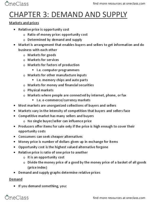 ECON101 Lecture Notes - Lecture 3: Ceteris Paribus, Marginal Cost, Fax thumbnail