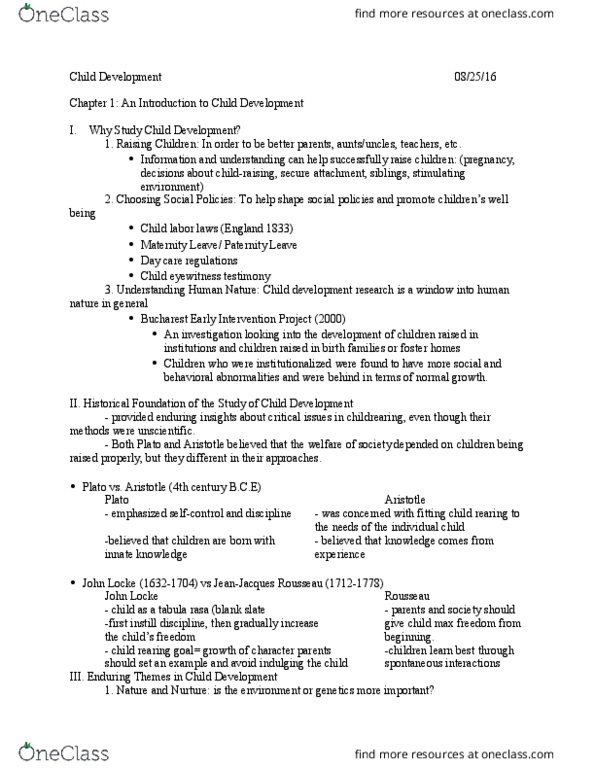 PSYC 2350 Lecture Notes - Lecture 1: Collectivism, Twin Study, Child Labor Laws In The United States thumbnail