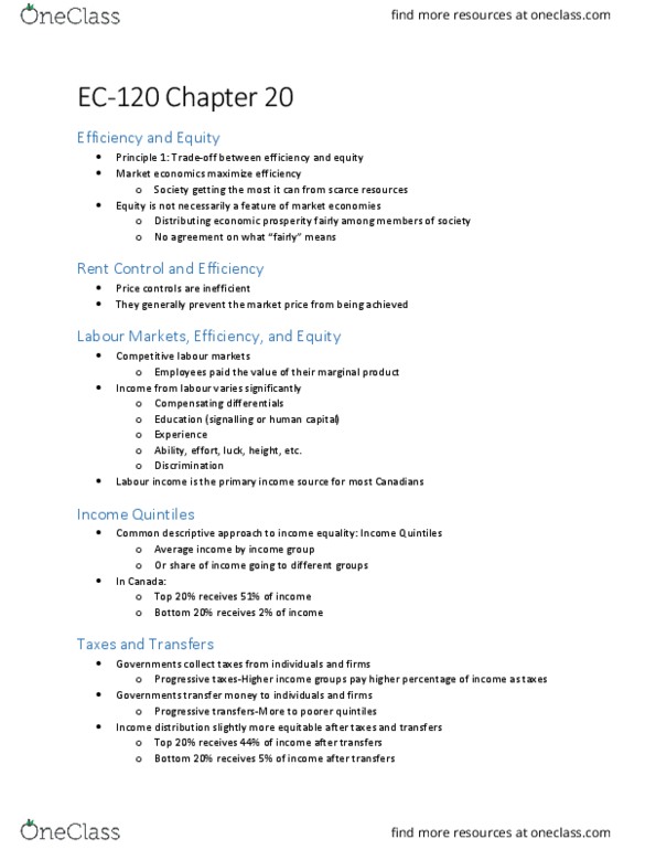EC120 Chapter Notes - Chapter 20: Iqvia, Income Distribution, Consumption Smoothing thumbnail