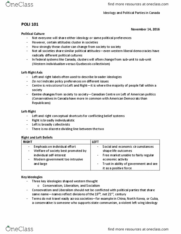 POLI 101 Lecture Notes - Lecture 7: Public Health, Negative And Positive Rights, Economic Liberalism thumbnail