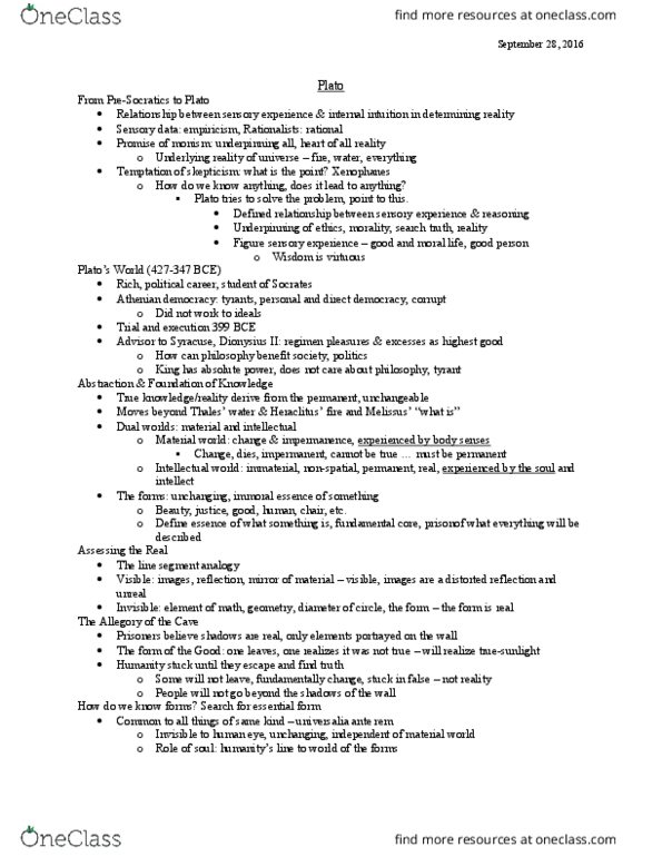 HIST 121 Lecture Notes - Lecture 2: Meritocracy, Aristocracy, Fatalism thumbnail