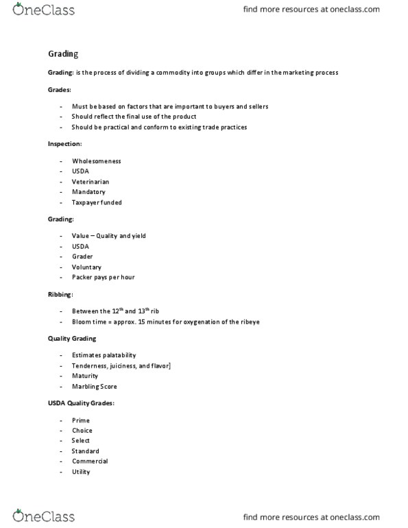 ANSI 2233 Lecture Notes - Lecture 6: Exudate, Intramuscular Fat, Rib Eye Steak thumbnail