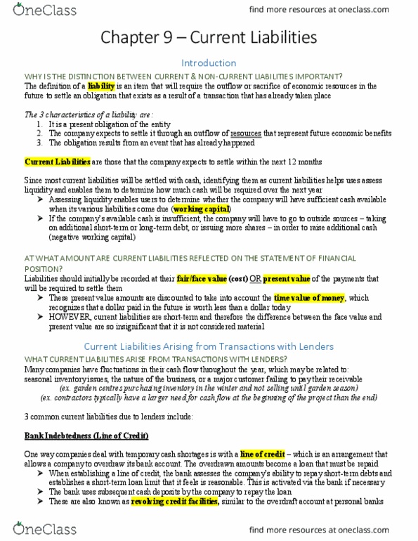 COMM-1106EL Chapter Notes - Chapter 9: Canada Pension Plan, Unemployment Benefits, Remittance thumbnail