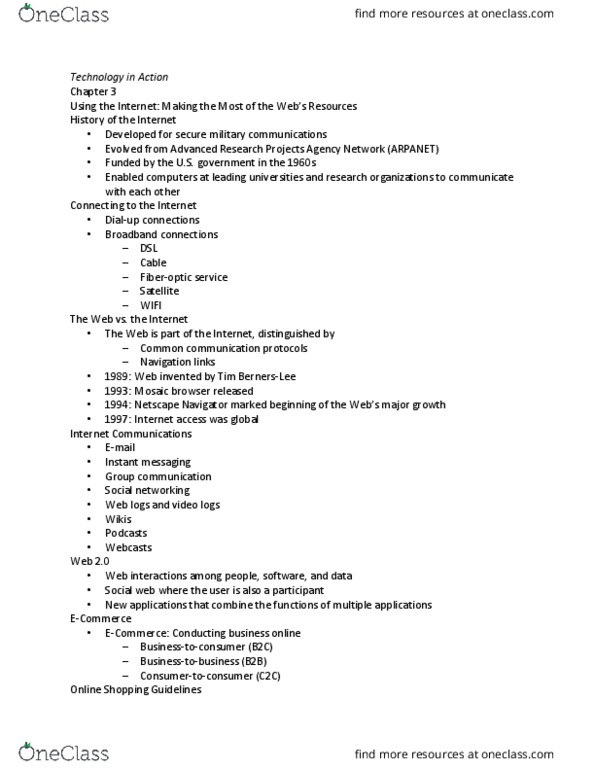 BUS 171CP Lecture Notes - Lecture 3: E-Commerce, Debit Card, Retail thumbnail